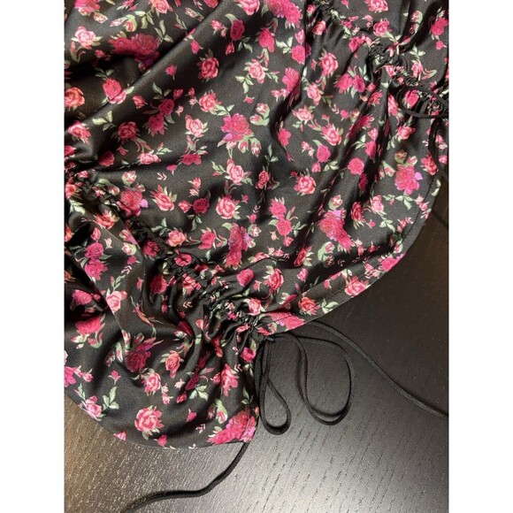For Love & Lemons Melrose Corset Dress Black Red Floral Size XL Underwire - Picture 14 of 15